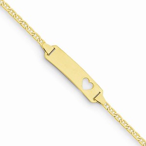 Custom Engraved 14k Gold Children s Anchor Link ID Bracelet